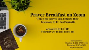 Prayer Breakfast on Zoom - Organized by Calgary Catholic Charismatic Renewal Society